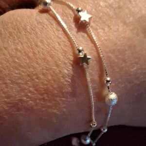 Elegant Silver Star Bracelet